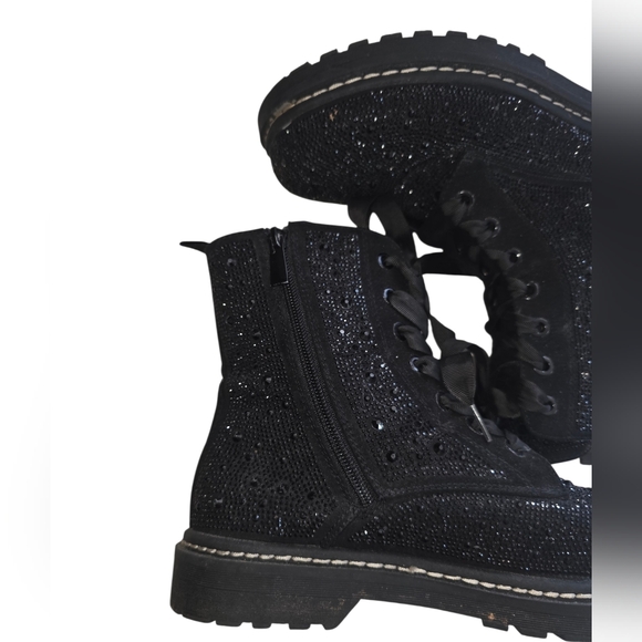 Torrid X Betsey Johnson Rylee Rhinestone Combat Boot Doc Martens Style - Picture 5 of 11